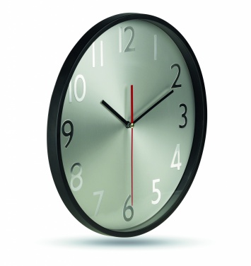 Logo trade promotional gifts image of: Wall clock w silver background