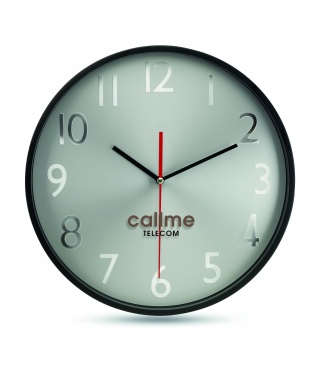 Logotrade promotional item image of: Wall clock w silver background