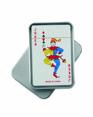 Logotrade promotional giveaway image of: Playing cards in tin box