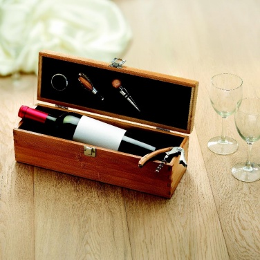 Logotrade corporate gift picture of: Wine set in bamboo box