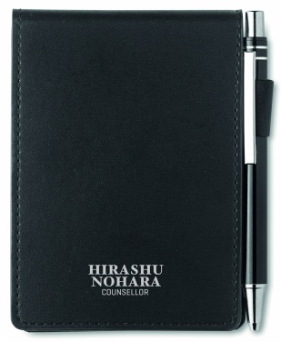 Logotrade promotional giveaway picture of: A7 notepad in PU pouch w/pen