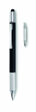 Logo trade corporate gifts image of: Spirit level pen with ruler