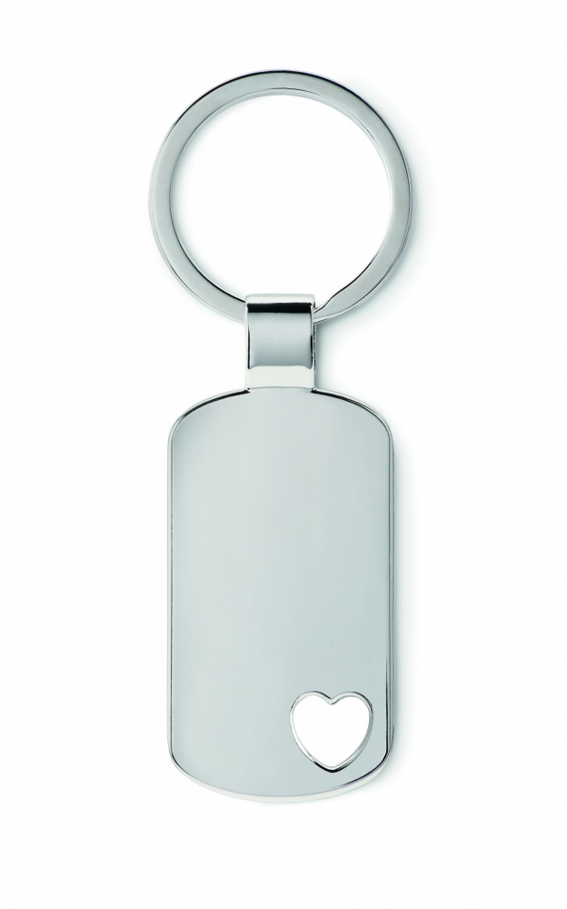Logo trade promotional gifts image of: Key ring with heart detail Jūrmala
