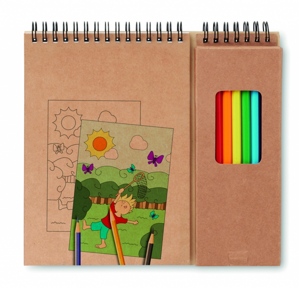 Logotrade promotional giveaway image of: Colouring set with notepad