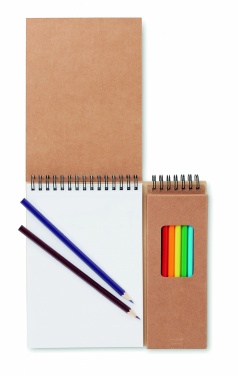 Logo trade promotional item photo of: Colouring set with notepad