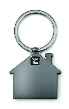Logotrade promotional giveaways photo of: House shape plastic key ring Rezekne