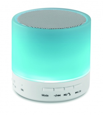 Logo trade promotional products image of: Round wireless speaker LED