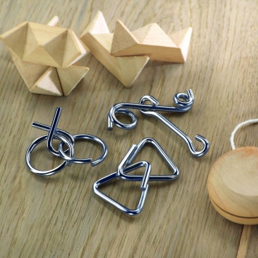 Logotrade promotional merchandise picture of: Set of 3 metal brain teasers