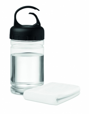 Logo trade promotional products image of: Cooling towel in PET bottle