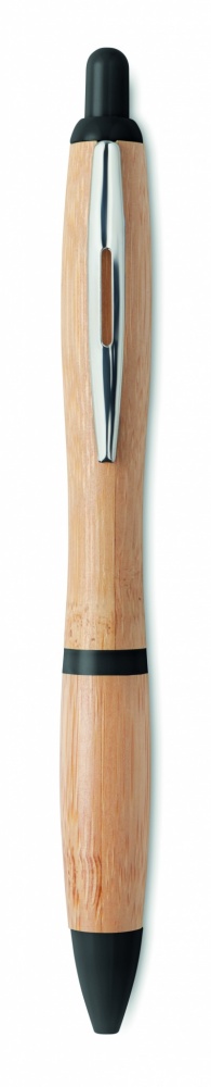 Logo trade promotional item photo of: Ballpoint pen made of ABS and bamboo