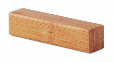 Logo trade promotional giveaways image of: Power bank bamboo 2200 mAh POWERBAM