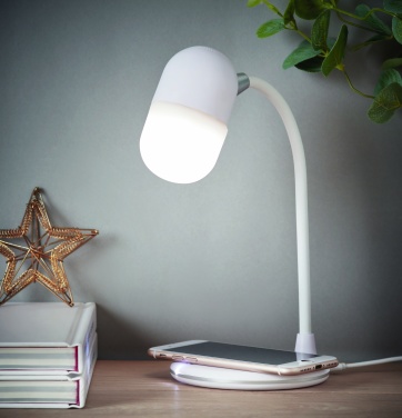 Logo trade promotional gift photo of: Wireless charging lamp speaker