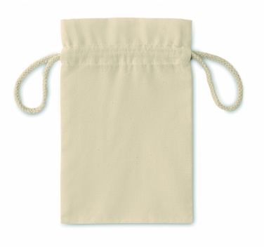 Logo trade corporate gifts image of: Small Cotton draw cord bag