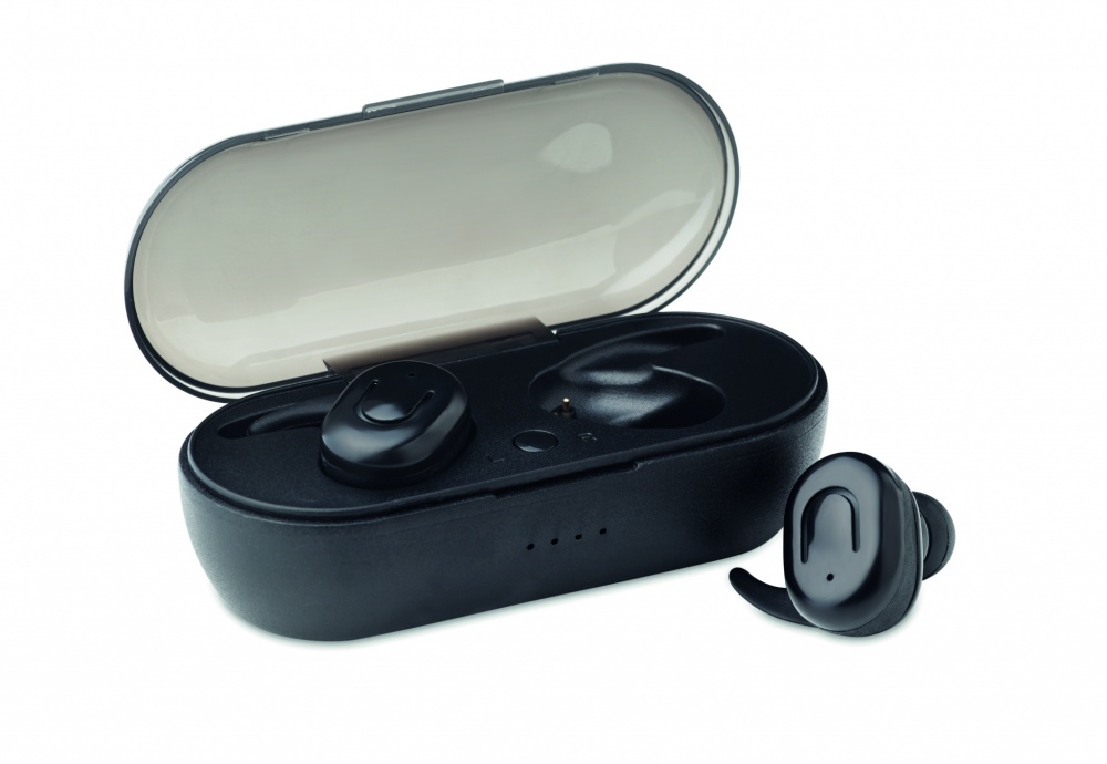 Logo trade business gift photo of: TWS earbuds with charging box