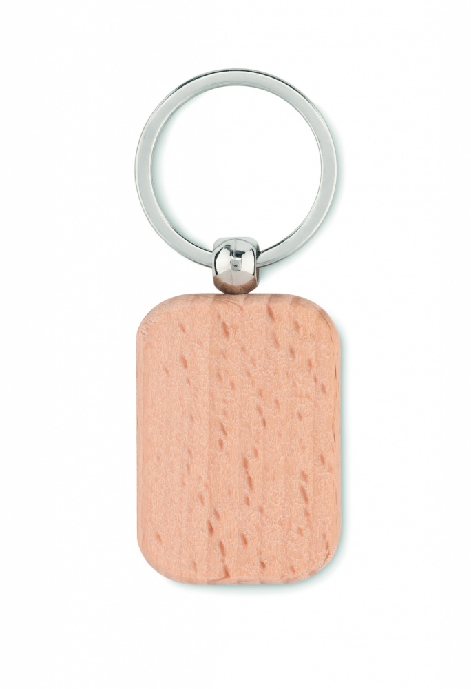 Logotrade advertising products photo of: Rectangular wooden key ring Bauska