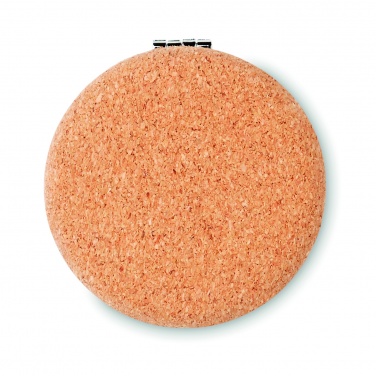 Logo trade promotional items image of: Pocket mirror with cork cover