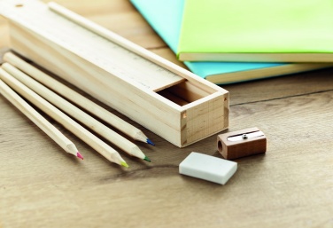 Logotrade promotional product picture of: Stationery set in wooden box