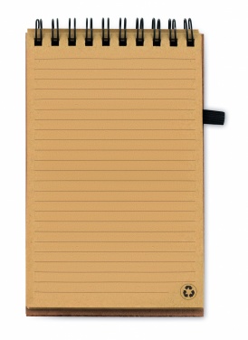 Logo trade promotional gifts picture of: A6 Cork notepad with pen