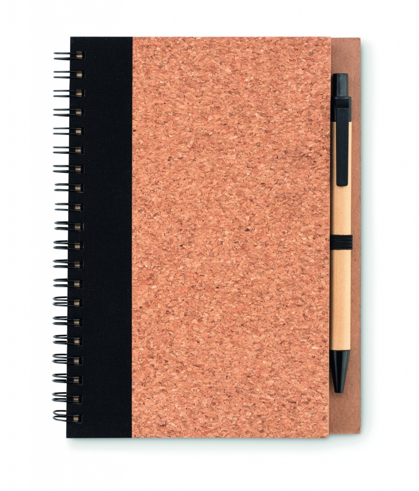 Logo trade corporate gifts image of: Cork notebook with pen