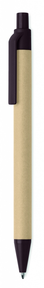 Logo trade promotional gifts image of: Push ball pen coffee husk/ABS