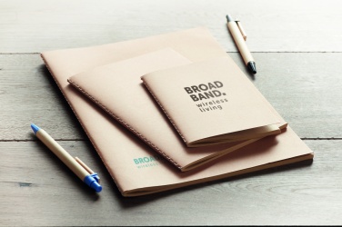 Logo trade promotional products image of: A6 recycled notebook 80 plain