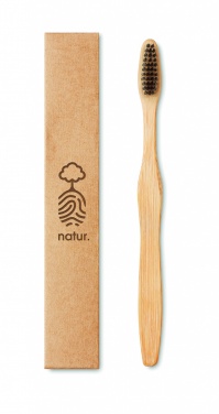 Logo trade promotional giveaway photo of: Bamboo toothbrush in Kraft box