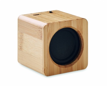 Logo trade promotional item photo of: Bamboo wireless speaker