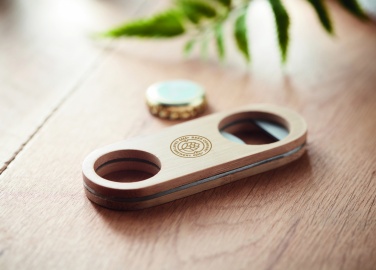 Logotrade corporate gift image of: Oval Bamboo bottle opener VALBAMPER