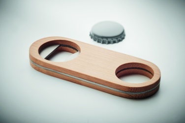 Logotrade advertising product picture of: Oval Bamboo bottle opener VALBAMPER