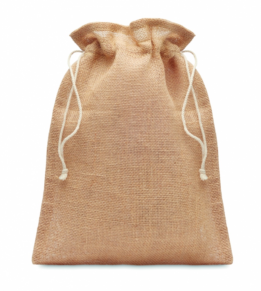 Logotrade promotional merchandise image of: Small jute gift bag 14 x 22 cm