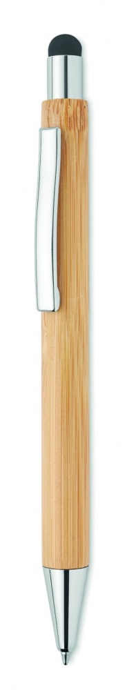 Logo trade promotional gifts picture of: Bamboo ballpoint pen with blue ink