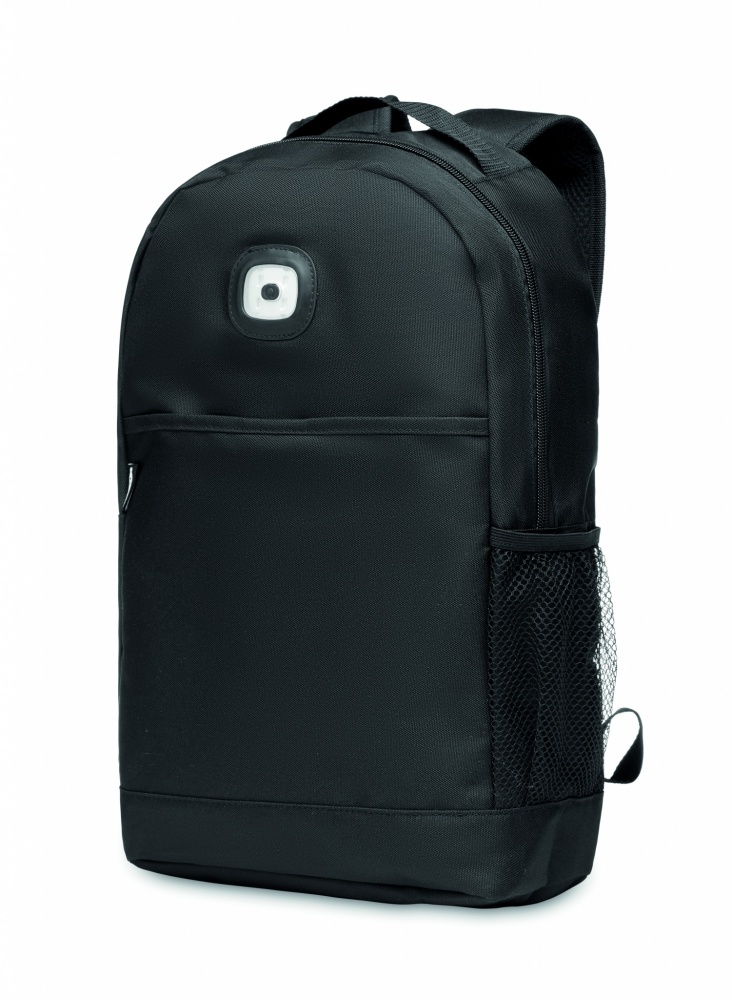 Logo trade promotional items picture of: Backpack in RPET & COB light
