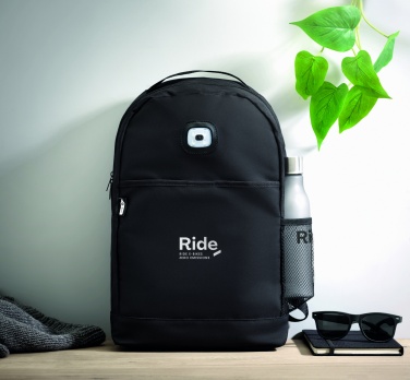 Logotrade promotional giveaway picture of: Backpack in RPET & COB light