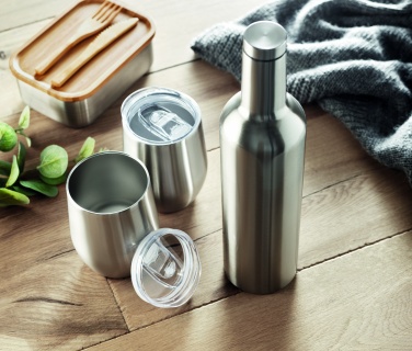 Logo trade advertising product photo of: Double walled bottle & mug set