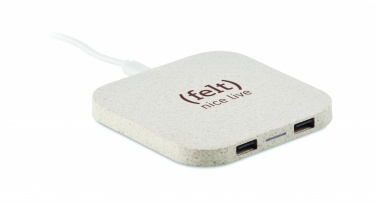 Logo trade promotional items picture of: Hub charger wheat straw/ABS 5W