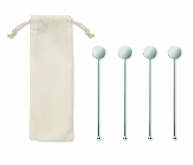 Logo trade promotional merchandise picture of: Stainless steel stirrers set