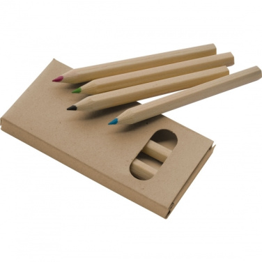Logo trade business gift photo of: Wooden crayons MINNIE