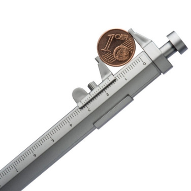 Logotrade promotional giveaways photo of: Plastic ballpen with sliding calliper PRESCOT