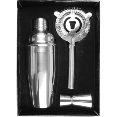 Logo trade advertising products picture of: Metal cocktail set, 3-piece MESSINA