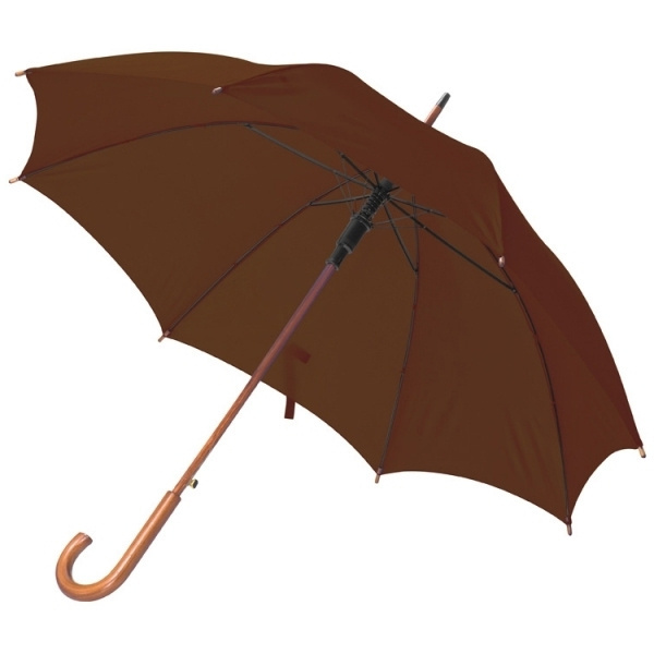 Logo trade promotional gifts picture of: Wooden automatic umbrella Nancy