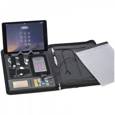 Logo trade promotional giveaways image of: A4 folder with power bank Elda