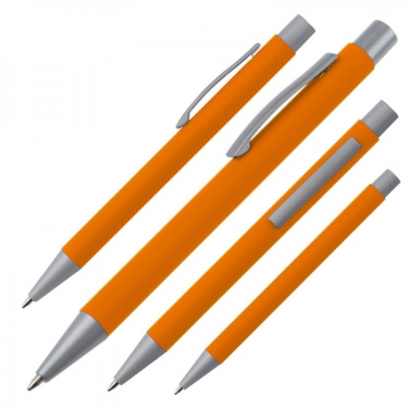 Logo trade promotional gift photo of: Metal ballpen soft touch ABU DHABI