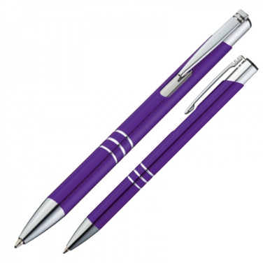 Logo trade advertising product photo of: Metal ballpen ASCOT