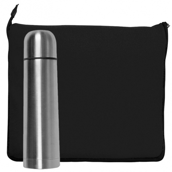 Logo trade promotional giveaway photo of: Set fleece blanket and thermal flask LIVERPOOL