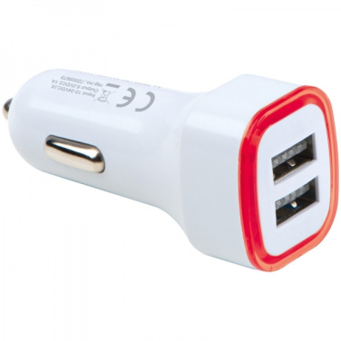 Logo trade promotional items image of: USB charging adapter KFZ FRUIT