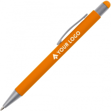 Logo trade promotional merchandise image of: Metal ballpen touch pen soft touch SALT LAKE CITY