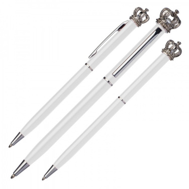 Logo trade advertising products image of: Metal ballpen KINGS PARK