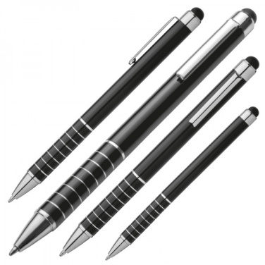 Logo trade advertising products picture of: Metal ballpen with touch pen LUEBO