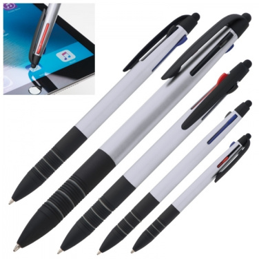 Logo trade promotional products image of: Plastic ballpen 3in1 BOGOTA