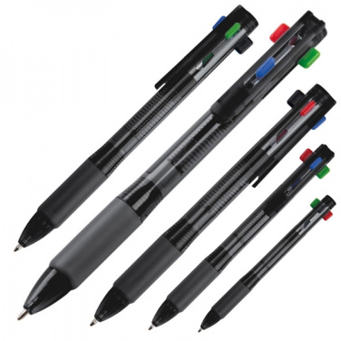 Logo trade corporate gift photo of: Plastic ballpen 4in1 NEAPEL